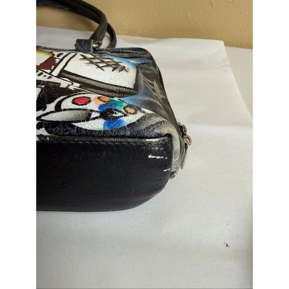 “Biacci Hand-Painted Genuine Leather Tote Bag – Artist Studio Design – - Picture 16 of 16